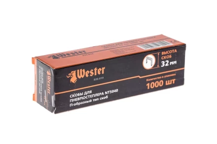 Скобы для степлера WESTER 826-019 32 мм, тип 18GA, 1000 шт. купить в Ханты-Мансийске