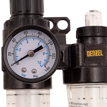 Блок подготовки воздуха регулятор-фильтр-лубрикатор FLR1500, 10 бар, 1500 л/мин, 1/4" Denzel 57469 купить в Ханты-Мансийске