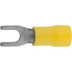 Наконечник СВЕТОЗАР для кабеля, изолированный, с вилкой, желтый, вн. d 4,3мм, под болт 8мм, провод 4-6мм2, 48А, 10шт 49420-60 купить в Ханты-Мансийске