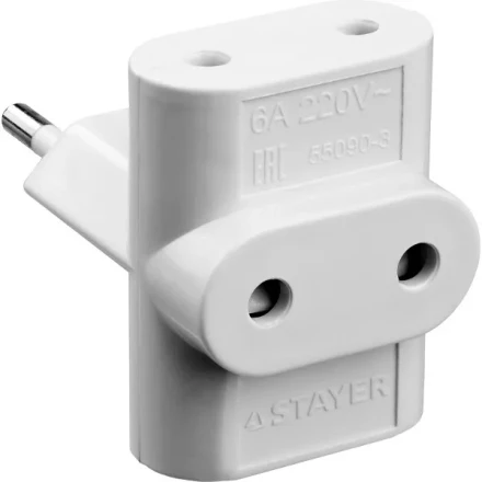 Разветвитель электрический MAXElectro, STAYER 55090-3, 3 гнезда, 6А/220В 55090-3 купить в Ханты-Мансийске