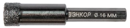 Сверло алмазное по керамограниту D 16 мм хв 6 гр сух. рез Энкор 48324 купить в Ханты-Мансийске