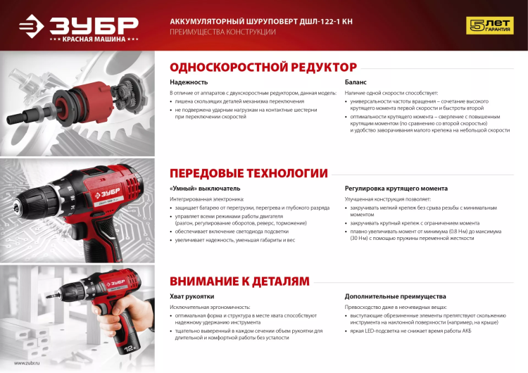 Дрель-шуруповерт 2 АКБ ДШЛ-122-1 КН серия МАСТЕР купить в Ханты-Мансийске
