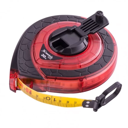 Рулетка геодезическая 20 м х 15 мм закрытый корпус фибергласовая лента двусторонняя шкала Pro Matrix 31270 купить в Ханты-Мансийске