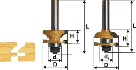 Набор фрез комбинированных рамочных хвостовик 12 мм 2 штуки 46536 купить в Ханты-Мансийске
