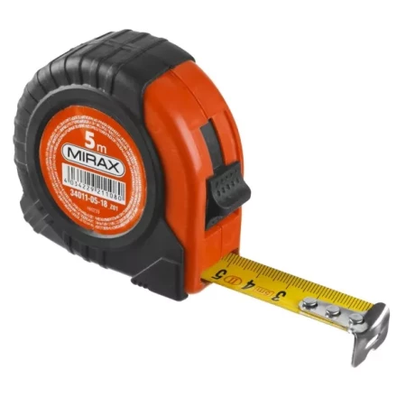 Рулетка MIRAX, обрезиненный пластиковый корпус, 5м/18мм 34011-05-18_z01 купить в Ханты-Мансийске