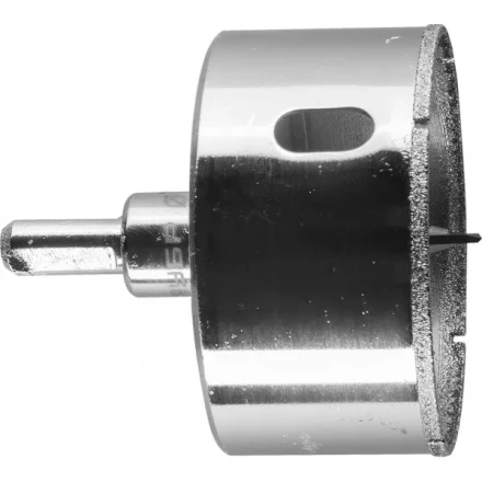 Коронка ЗУБР алмазная в сборе по кафелю, керамике с центрирующим сверлом и имбусовым ключом, зерно 60, 60мм 29850-60 купить в Ханты-Мансийске