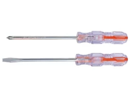 Отвертка Сrystal SL6,0 х 100 мм прозрачная рукоятка углерод. сталь SPARTA 134017