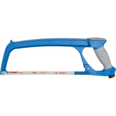 Ножовка по металлу ЗУБР ПРО-500, цельнолитая, обрезиненная рукоятка, натяжение 100 кг, 300 мм 15776_z01 купить в Ханты-Мансийске