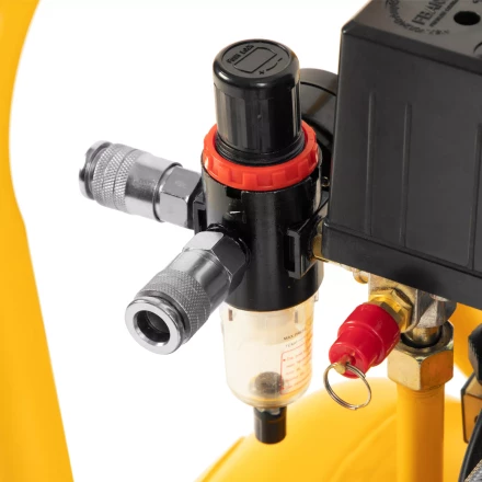 Компрессор безмасляный, малошумный Denzel DLS 1500/50, 1500 ВТ, 2x750, 50 л, 260 л/мин купить в Ханты-Мансийске