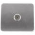 Розетка СВЕТОЗАР "ГАММА" телевизионная, без вставки и рамки, цвет светло-серый металлик SV-54115-SM купить в Ханты-Мансийске