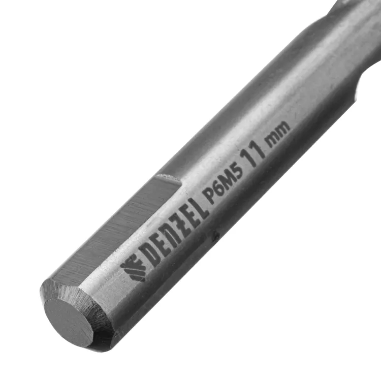 Сверло спиральное по металлу Denzel, 11 x 142мм, Р6М5, Golden Tip, многогранная заточка, 718286 купить в Ханты-Мансийске