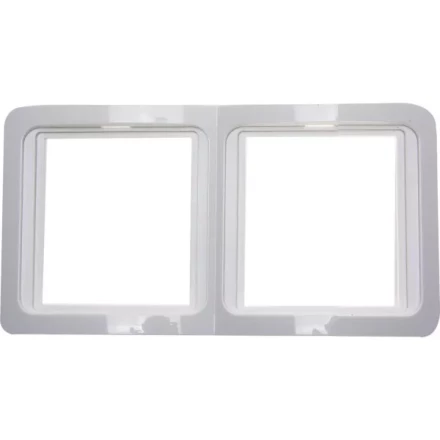 Панель СВЕТОЗАР "ГАММА" двойная горизонтальная, цвет белый SV-54146-W купить в Ханты-Мансийске