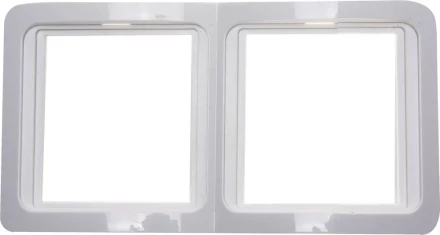 Панель СВЕТОЗАР "ГАММА" двойная горизонтальная, цвет белый SV-54146-W купить в Ханты-Мансийске