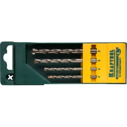 Набор KRAFTOOL "EXPERT" Сверла по керамограниту, цилиндрический хвостовик, в боксе, 4шт 29170-H4 купить в Ханты-Мансийске