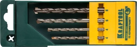 Набор KRAFTOOL "EXPERT" Сверла по керамограниту, цилиндрический хвостовик, в боксе, 4шт 29170-H4 купить в Ханты-Мансийске