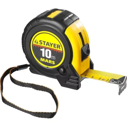 Рулетка STAYER &quot;PROFI&quot; &quot;MARS&quot;, обрезиненный корпус, утолщенное полотно, 10мх25мм 34131-10_z01 купить в Ханты-Мансийске