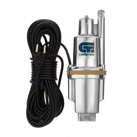 Вибрационный насос СВН300-15, верхний забор, 300 Вт, напор 75 м, 1200 л/ч, кабель 15 м Сибртех 99302 купить в Ханты-Мансийске