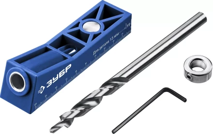 ЗУБР одно отверстие, одинарный кондуктор для глухих отверстий, Профессионал (30092) купить в Ханты-Мансийске