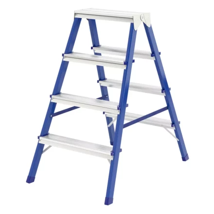 Стремянка двусторонняя 4 ступени стальная Сибртех 97934 купить в Ханты-Мансийске