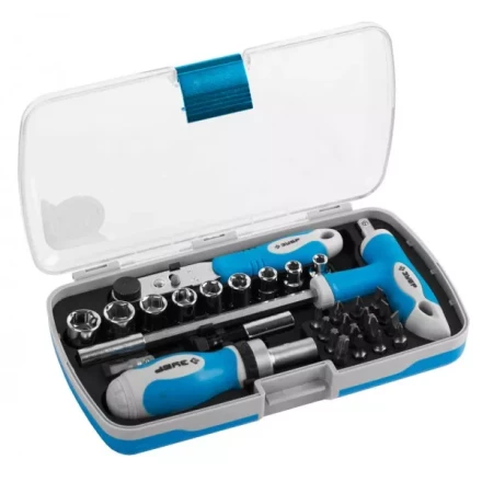 Набор ЗУБР Отвертка &quot;ЭКСПЕРТ&quot; реверс.с насадками, 2-хкомпон. ручка,битодерж. с Т-образ. ручкой, в пласт. боксе, 30 пред 25286-H30 купить в Ханты-Мансийске