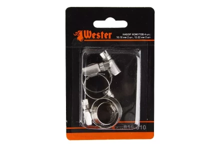 Хомут червячный WESTER 10-22 мм 4 шт. (815-010) DDV055273 купить в Ханты-Мансийске