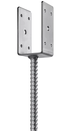 ЗУБР ОС-U, 61 x 120 x 60 мм, U-образное основание столба (310286-060) купить в Ханты-Мансийске