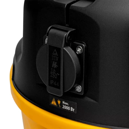 Пылесос строительный RVC20, 1400 Вт, бак 20 л, шланг 3 м, розетка с автосинхр. Denzel 28202 купить в Ханты-Мансийске