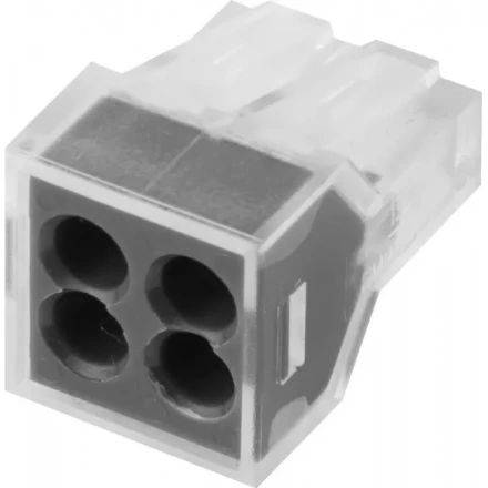 Клемма СВЕТОЗАР соединительная, 4-х проводная, 400В, 24А, 0,75-2,5мм2, 2шт 49170-4 купить в Ханты-Мансийске