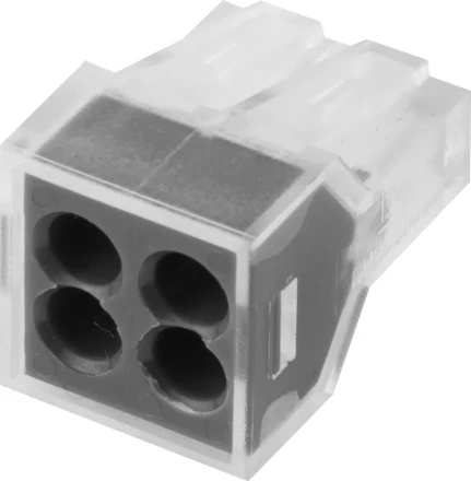 Клемма СВЕТОЗАР соединительная, 4-х проводная, 400В, 24А, 0,75-2,5мм2, 2шт 49170-4 купить в Ханты-Мансийске