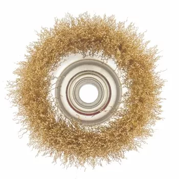 Щетка для УШМ 65 мм М14 "чашка" латунированная витая проволока  MATRIX 74603 купить в Ханты-Мансийске