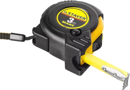 Рулетка STAYER "PROFI" "MARS", обрезиненный корпус, утолщенное полотно, 3мх16мм 34131-03_z01 купить в Ханты-Мансийске