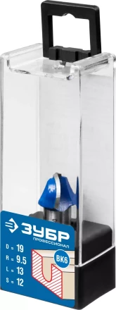 ЗУБР 19 x 13 мм, радиус 9.5 мм, фреза пазовая галтельная, Профессионал (28751-19-13) купить в Ханты-Мансийске