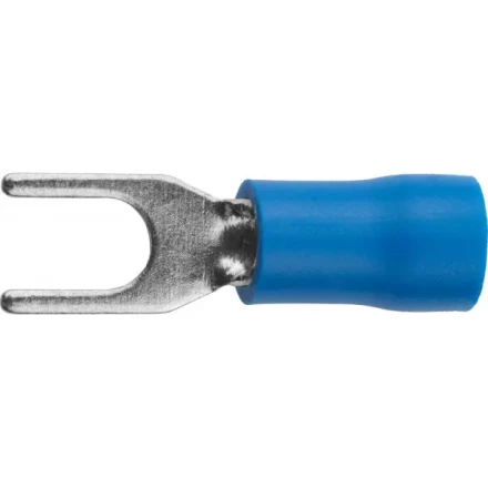 Наконечник СВЕТОЗАР для кабеля,изолированный,с вилкой,синий, вн. d 4,3мм,под болт 6мм,провод 1,5-2,5мм2, 27А,10шт 49420-25 купить в Ханты-Мансийске