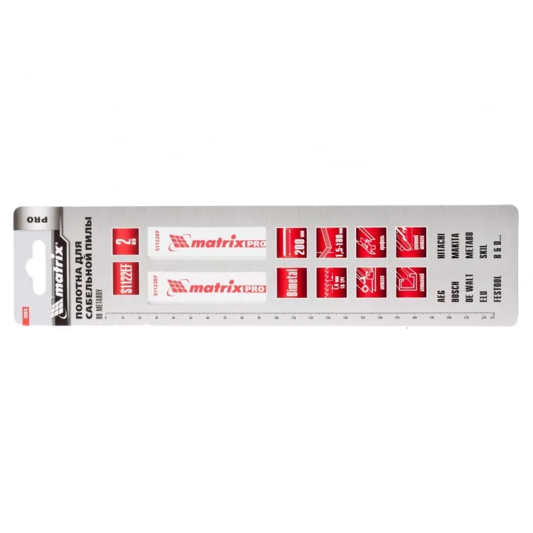 Полотна по металлу для сабельной пилы S1122EF 200/1,4мм Bimetal 2 штуки PRO Matrix 782010 купить в Ханты-Мансийске