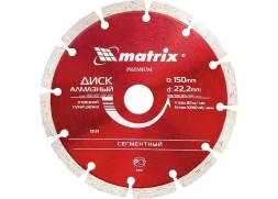Диск алмазный отрезной сегментный 115 х 22,2 мм сухая резка MATRIX Professional 73172