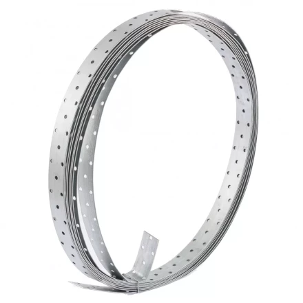 Лента перфорированная монтажная 1,5 мм LM  3см х 10м отверстие 4,5–5 мм цинк Россия Сибртех 46580 купить в Ханты-Мансийске