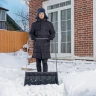 Движок для уборки снега пластиковый Сибртех, 695 х 540 х 1460 мм, стальная рукоятка, Россия 615935 купить в Ханты-Мансийске