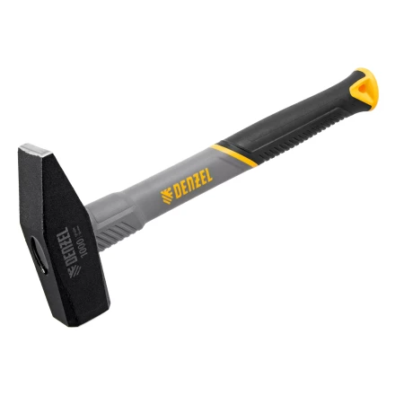 Молоток слесарный, 1000 г Denzel, кованый, фибергласовая рукоятка c TPR покрытием 10490 купить в Ханты-Мансийске