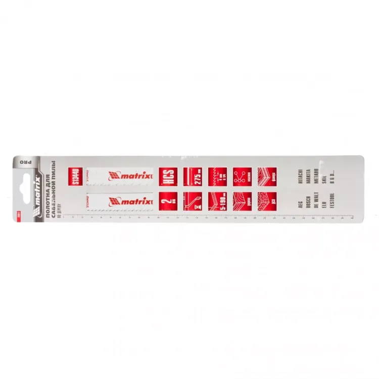 Полотна по дереву для сабельной пилы S1344D 275/4,3мм HCS 2 штуки  PRO Matrix 782011 купить в Ханты-Мансийске