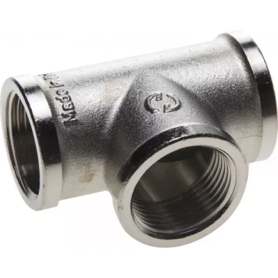 Тройник GENERAL FITTINGS никелированная латунь, г/г/г, 1/2" 51052-1/2
