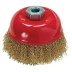 Щетка для УШМ, 100 мм, М14, "чашка", латунированная витая проволока  MATRIX 74605 купить в Ханты-Мансийске