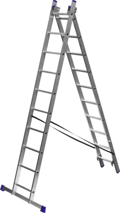 Лестница ЗУБР универсальная, двухсекционная со стабилизатором, 10 ступеней 38821-10 купить в Ханты-Мансийске