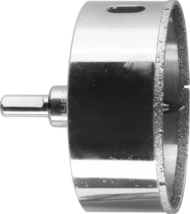 Коронка ЗУБР алмазная в сборе по кафелю, керамике с центрирующим сверлом и имбусовым ключом, зерно 60, 80мм 29850-80 купить в Ханты-Мансийске