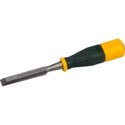 Стамеска KRAFTOOL "EXPERT" упрочненное полотно, ударочпрочная двухкомп ручка, стальной затыльник для ударных работ,14мм 1815-14_z01