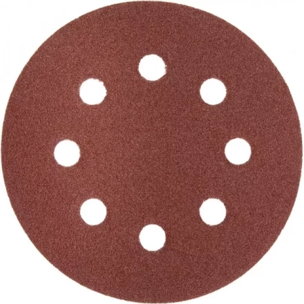 Круг шлифовальный ЗУБР &quot;МАСТЕР&quot; универсальный, из абразивной бумаги на велкро основе, 8 отверстий, Р100, 125мм, 5шт 35562-125-100 купить в Ханты-Мансийске