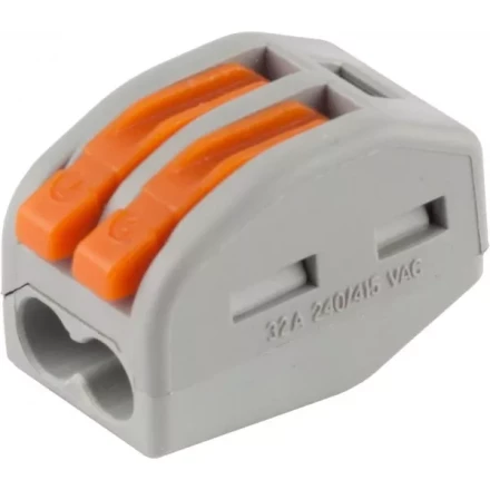 Клемма СВЕТОЗАР соединительная, разъемная, 2-х проводная, 400В, 32А, 0,5-2,5мм2/0,5-4мм2, 2шт 49190-2 купить в Ханты-Мансийске