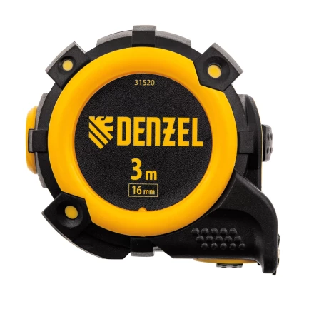 Рулетка Denzel 3м х 16мм, автоматич. фиксац., нейлон. покрытие, магнит. зацеп, двухстор. разметка, 31520 купить в Ханты-Мансийске