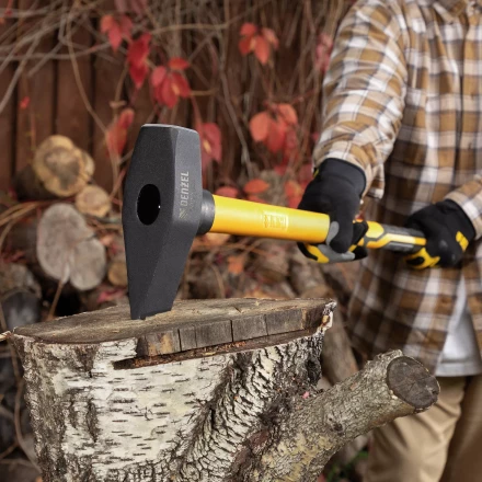 Колун-кувалда 3000 г Denzel 21851, кованая, фибергласовая  рукоятка c TPR покрытием, 880 мм купить в Ханты-Мансийске