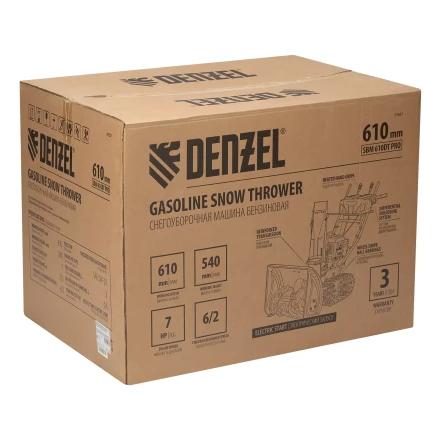 Бензиновая снегоуборочная машина Denzel SBM 610DT PRO, 212cc, гусеницы, эл.старт, блок. дифф. купить в Ханты-Мансийске
