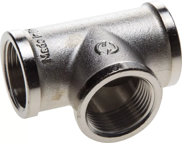 Тройник GENERAL FITTINGS никелированная латунь, г/г/г, 3/4" 51052-3/4 купить в Ханты-Мансийске